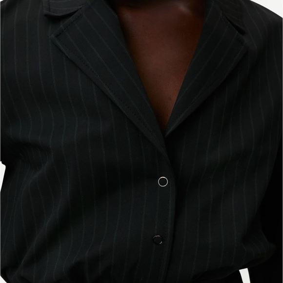 NWT GANNI pinstripe shirt mini dress - Picture 4 of 4